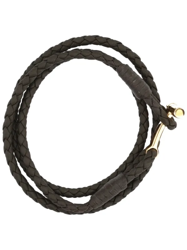 Braided Leather Bracelet sold by Wanan Luxury