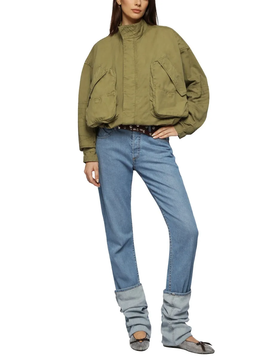 Bomber Jacket With Pockets And Drawstring sold by Wanan Luxury product image thumbnail 2