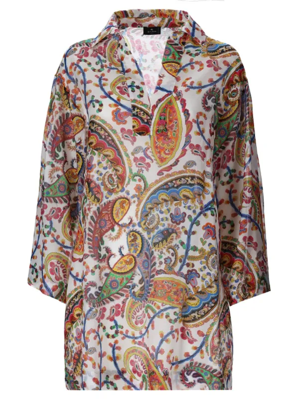 Mini Dress With "Paisley" Print sold by Wanan Luxury