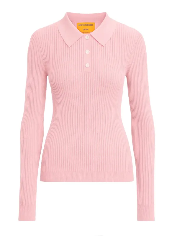 Long Sleeve "Shrunken" Polo Shirt sold by Wanan Luxury