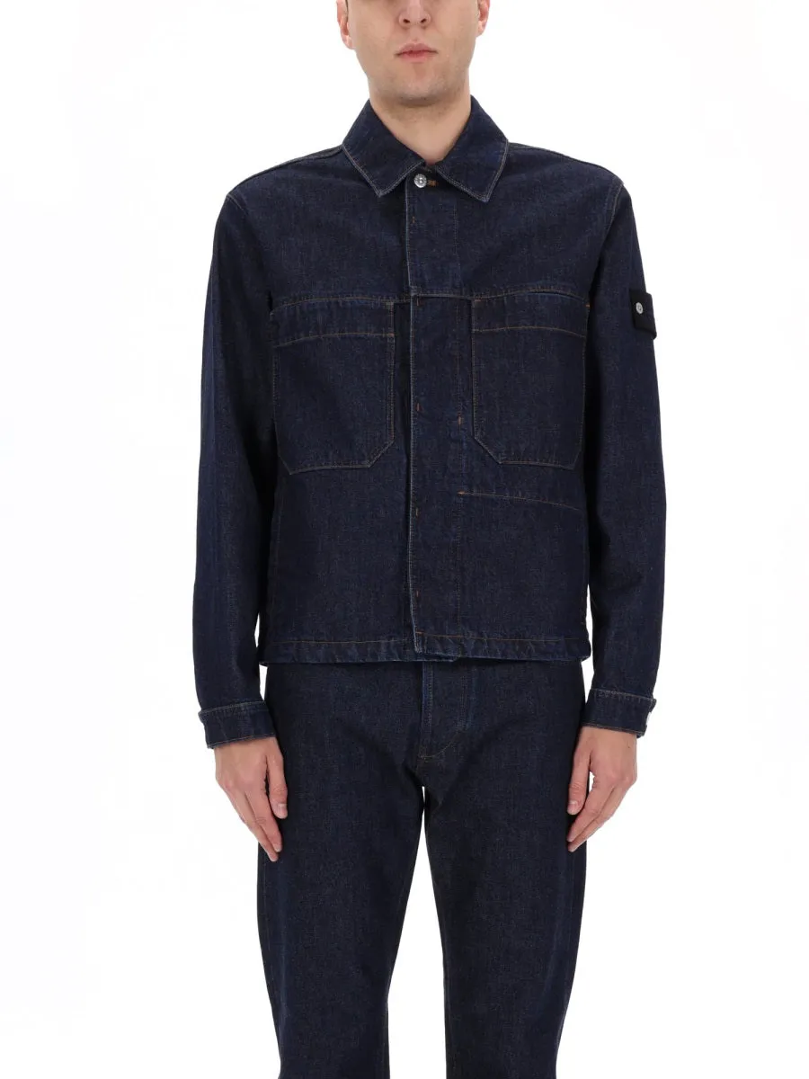 Denim Jacket With Logo Patch sold by Wanan Luxury product image thumbnail 4