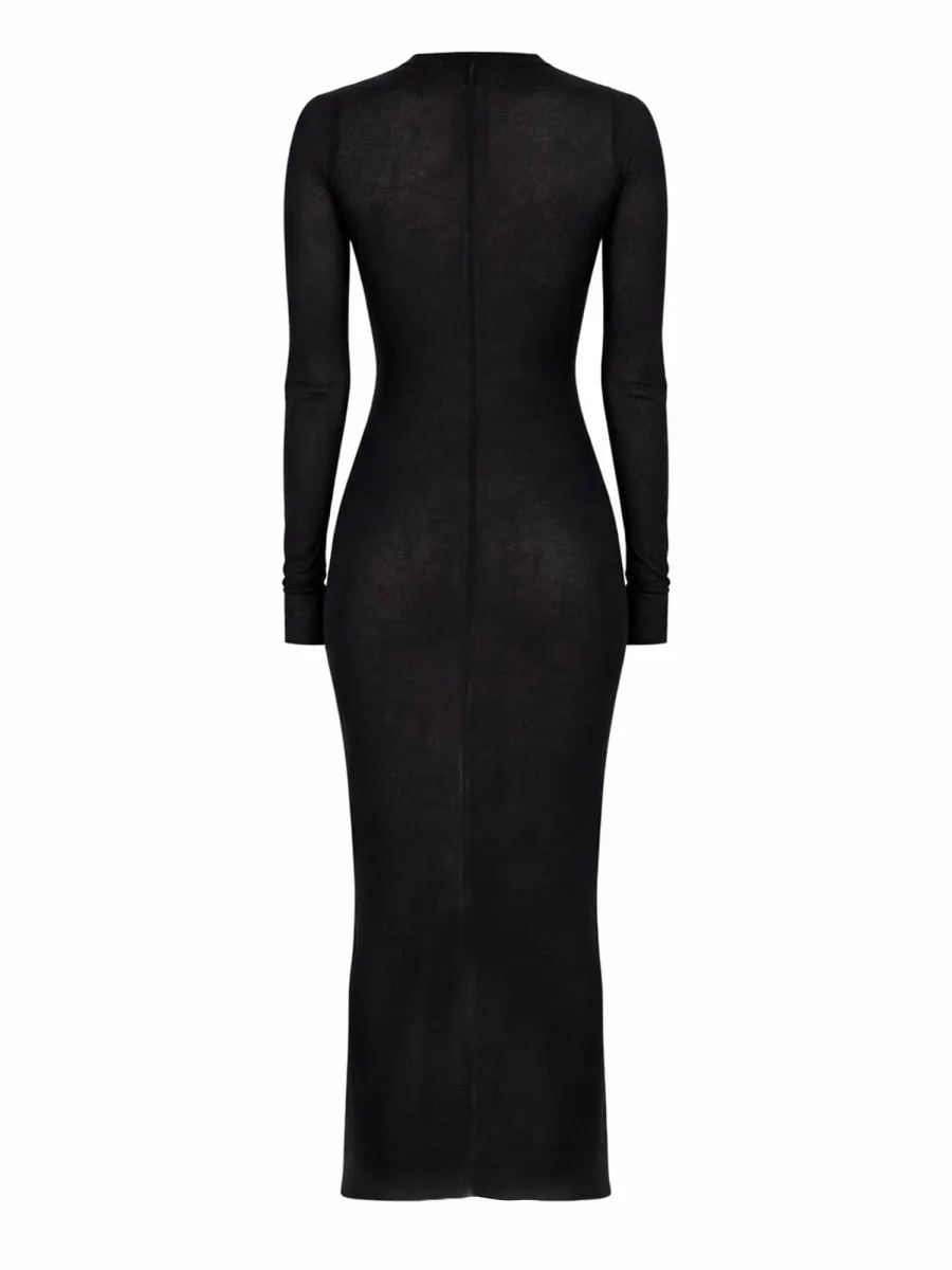 Long-Sleeved Midi Dress sold by Wanan Luxury product image thumbnail 3