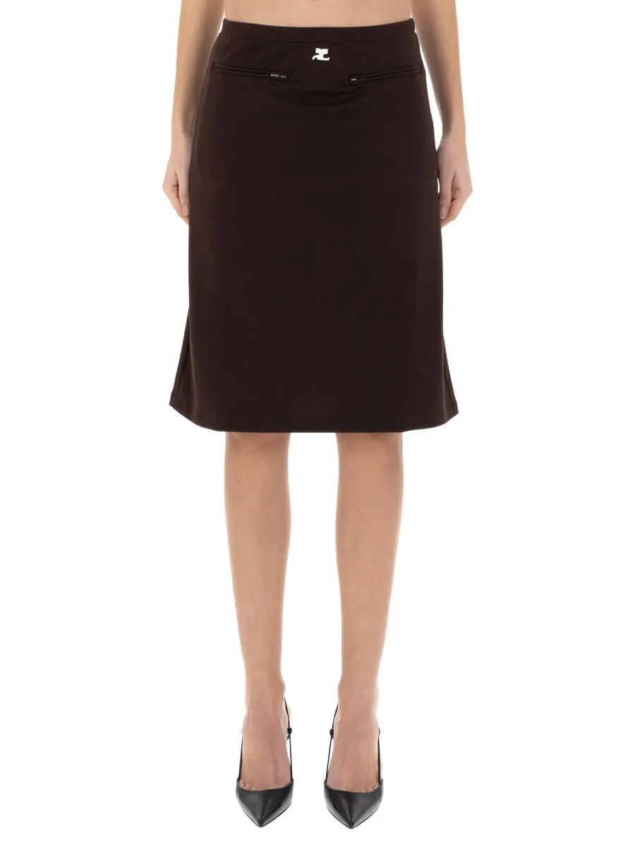 Midi Skirt With Logo sold by Wanan Luxury product image thumbnail 5