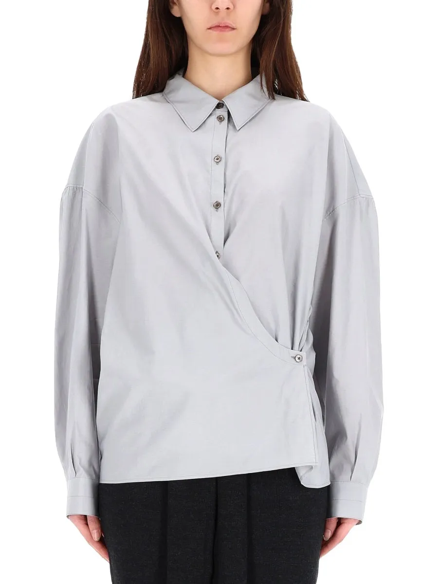 Straight Twisted Collar Shirt sold by Wanan Luxury product image thumbnail 4