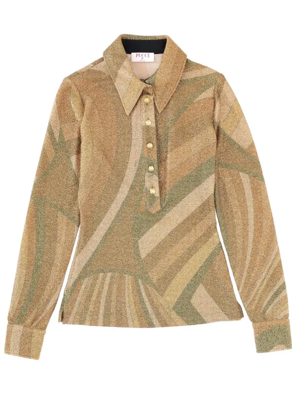 "Iris" Print Top sold by Wanan Luxury