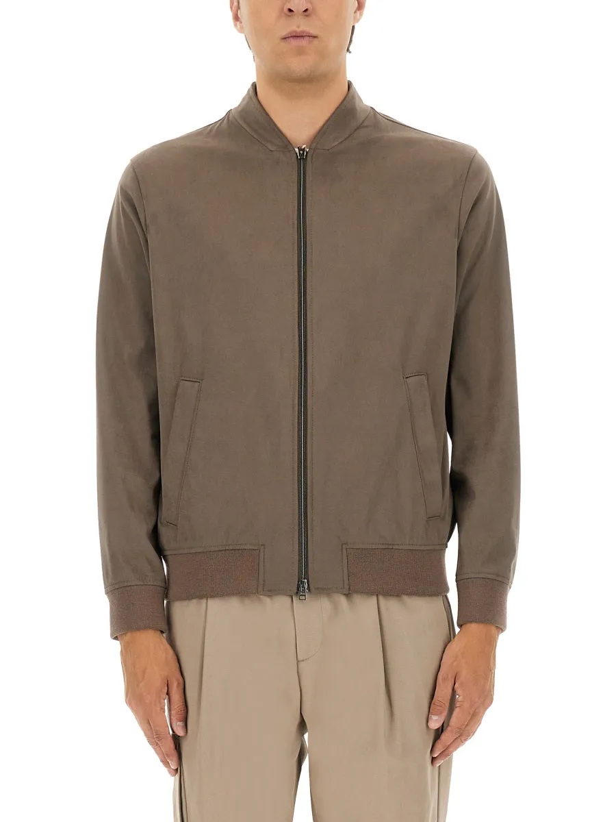 "Resort" Bomber Jacket In Suede Alternatives sold by Wanan Luxury