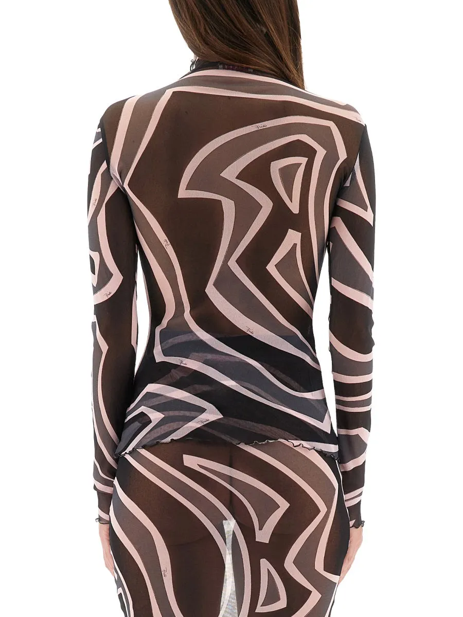 Labyrinth Print Top sold by Wanan Luxury product image thumbnail 3