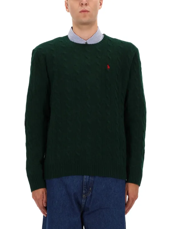 Wool And Cashmere Cable Knit Sweater made by Polo by Ralph Lauren