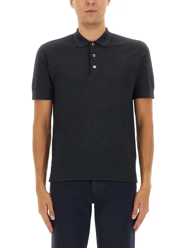 Cotton Blend Polo Shirt made by Ermenegildo Zegna