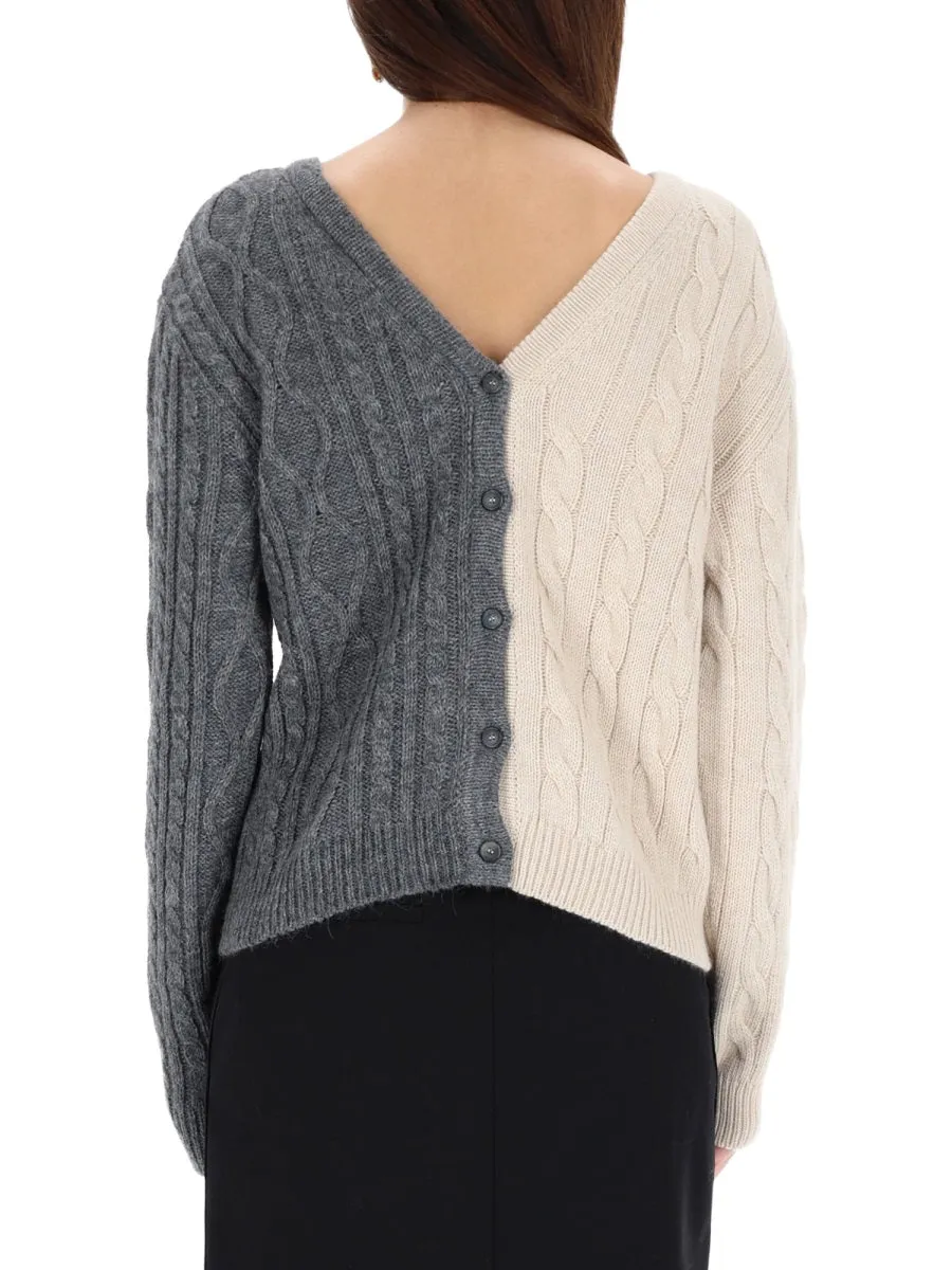 Two-Tone Cardigan sold by Wanan Luxury product image thumbnail 3