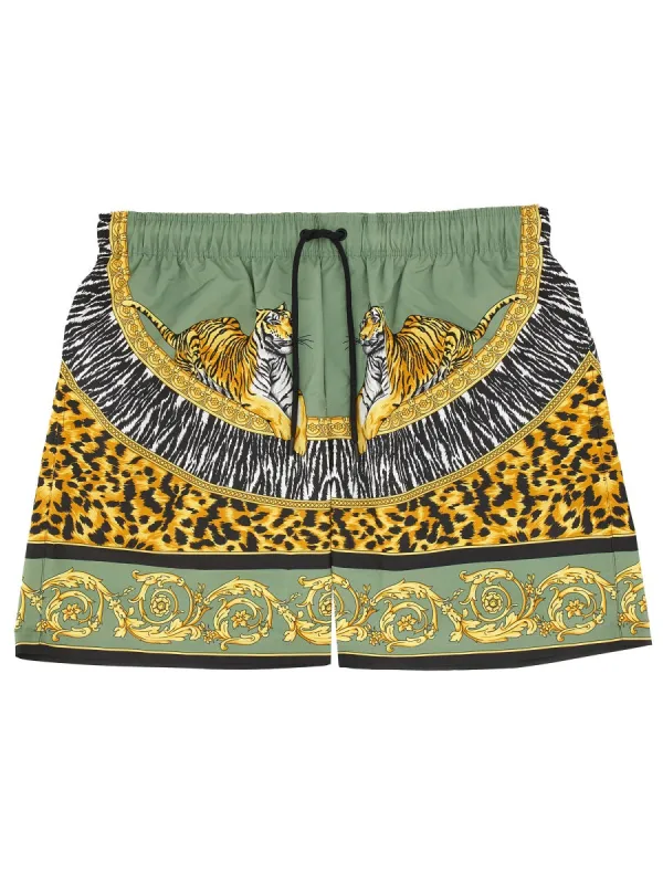 "Wild Cats" Beach Bermuda Shorts made by Wanan Luxury