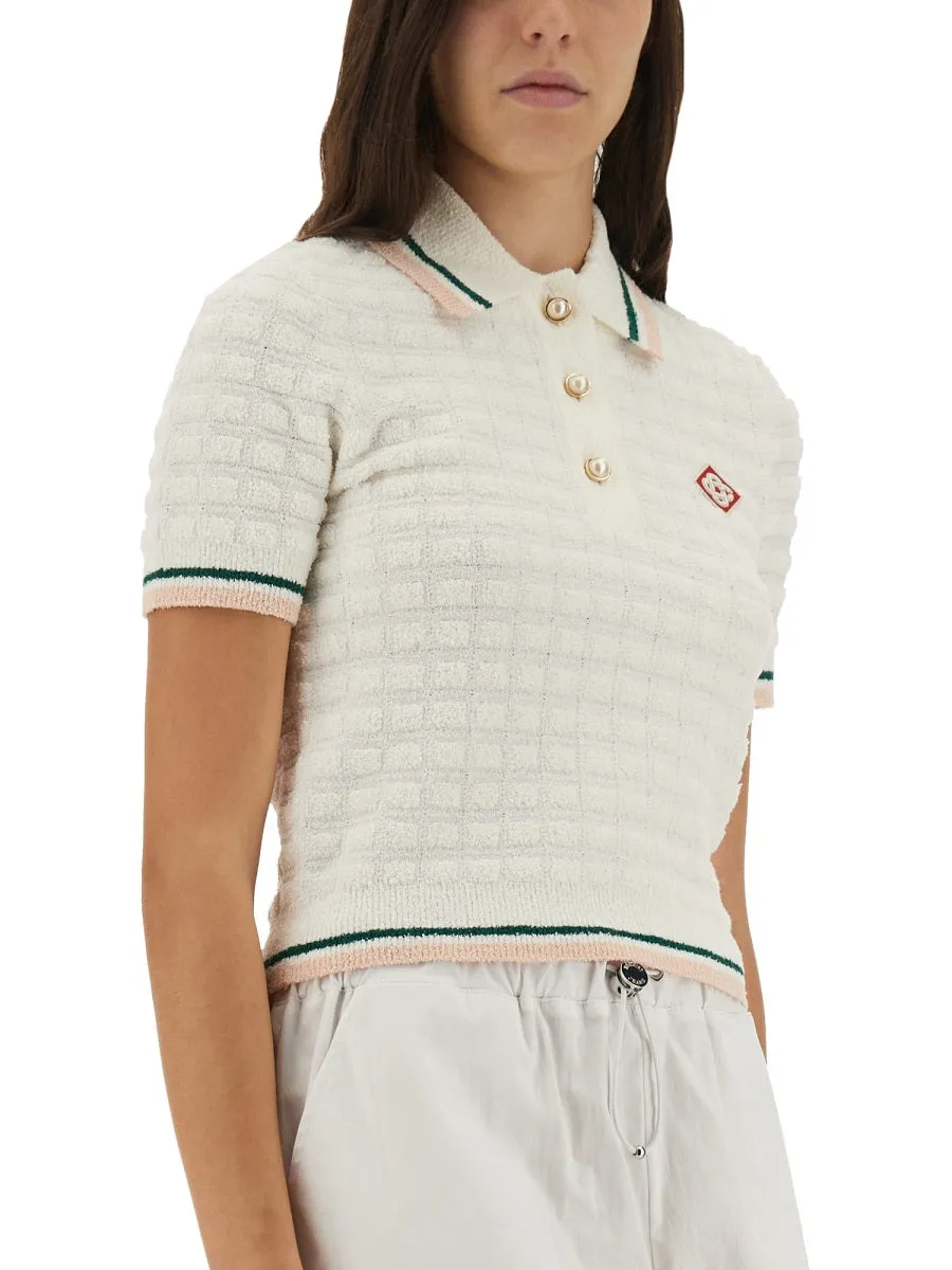 Cotton Bouclé Polo Shirt sold by Wanan Luxury product image thumbnail 4