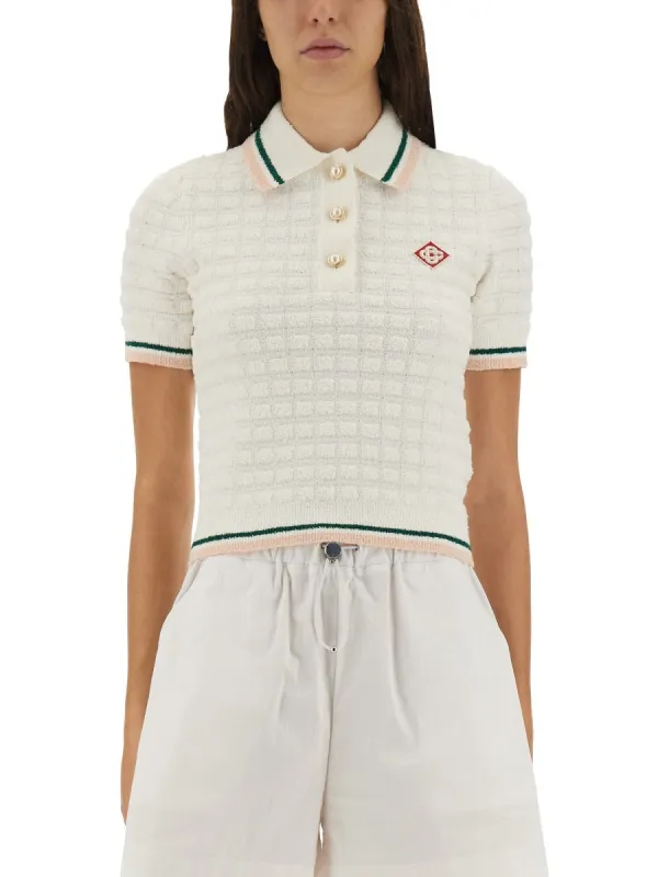 Cotton Bouclé Polo Shirt sold by Wanan Luxury