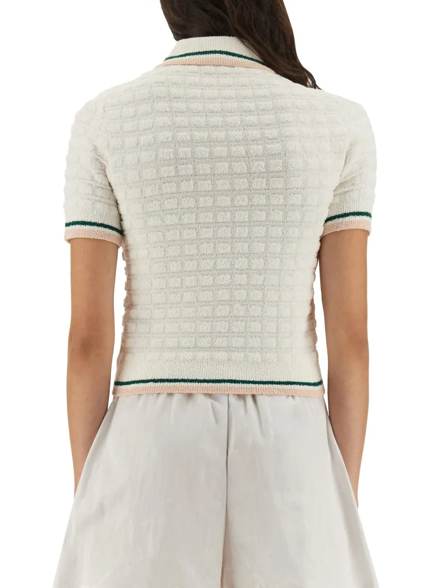 Cotton Bouclé Polo Shirt sold by Wanan Luxury product image thumbnail 3