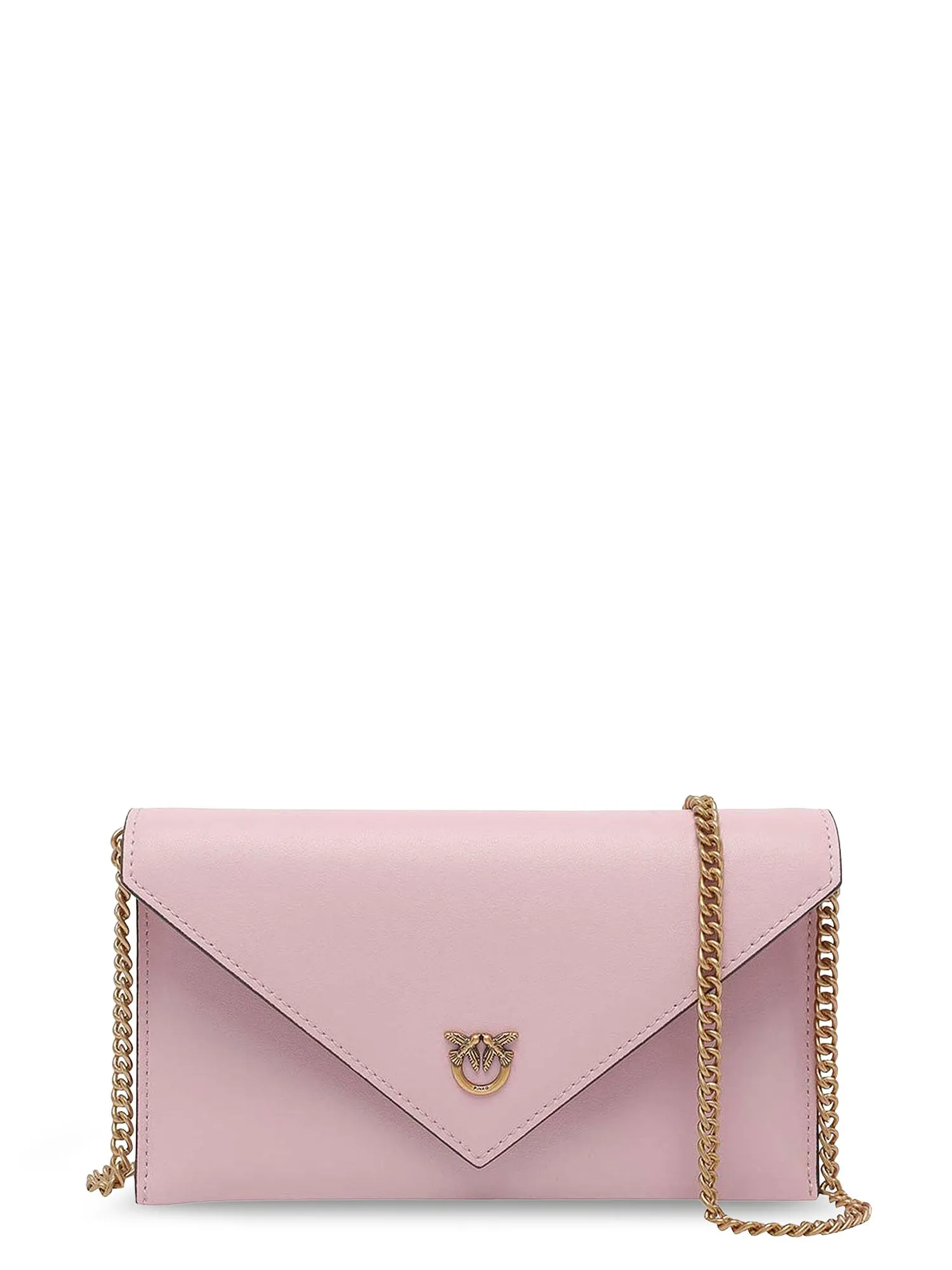 Leather Clutch Bag With Metal Love Birds Logo sold by Wanan Luxury