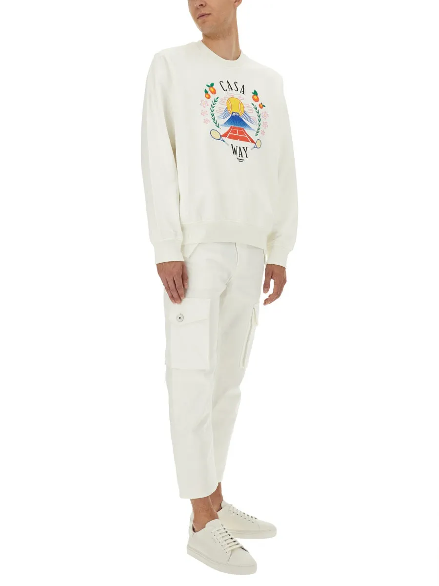 Sweatshirt With "Home Way Mountain" Embroidery sold by Wanan Luxury product image thumbnail 2