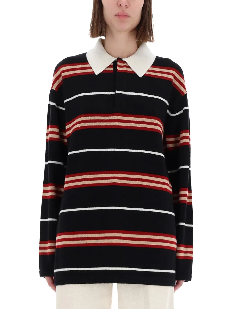 "Striped Rugby" Polo Shirt sold by Wanan Luxury