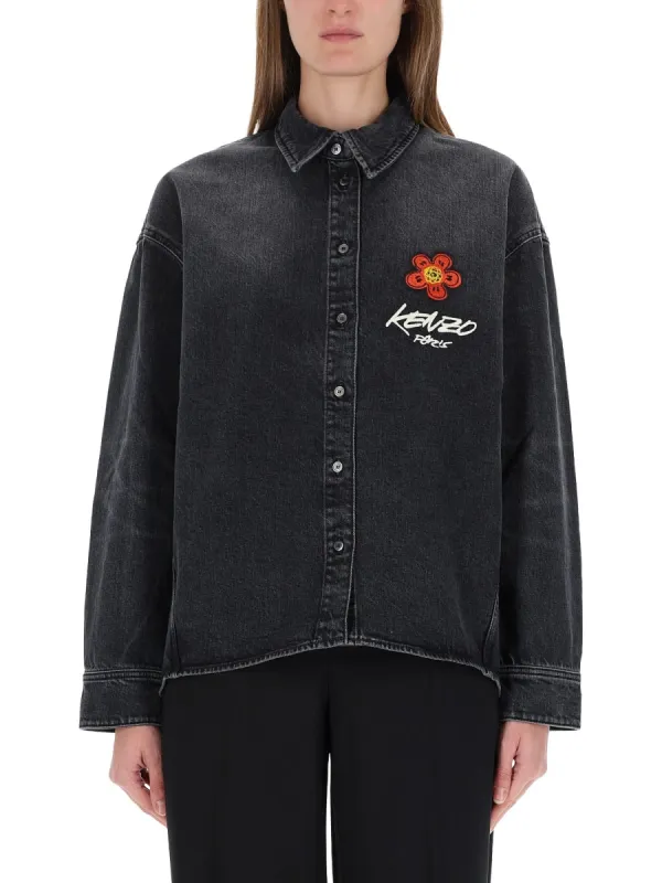 "Workwear" Shirt With Kenzo X Futura 2000 Embroidery sold by Wanan Luxury