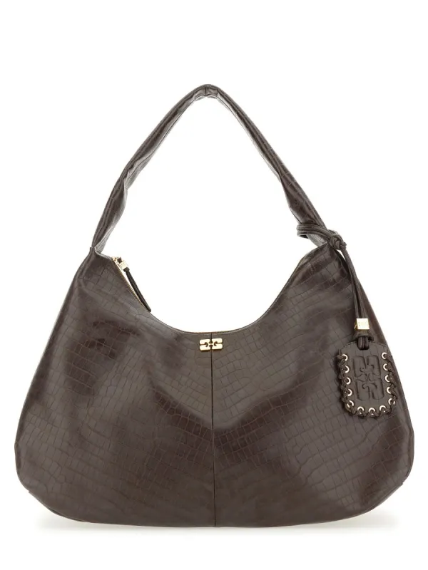 Hobo Bag "Croco Xxl" made by Ganni