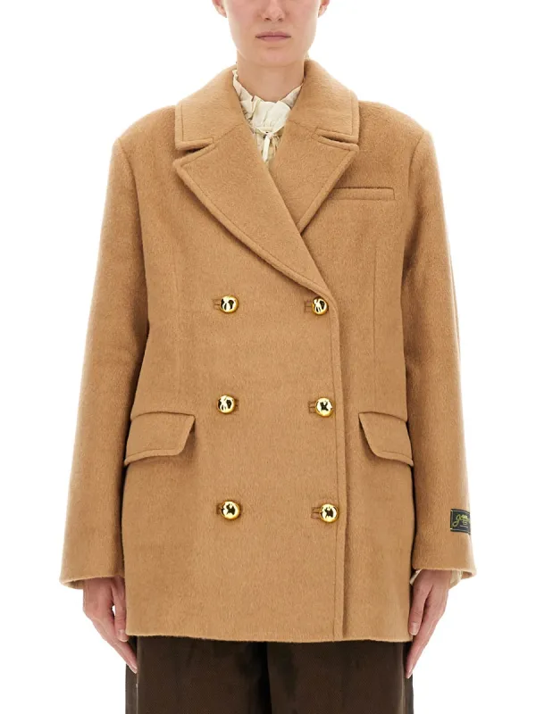 Double-Breasted Wool Blazer made by Ganni