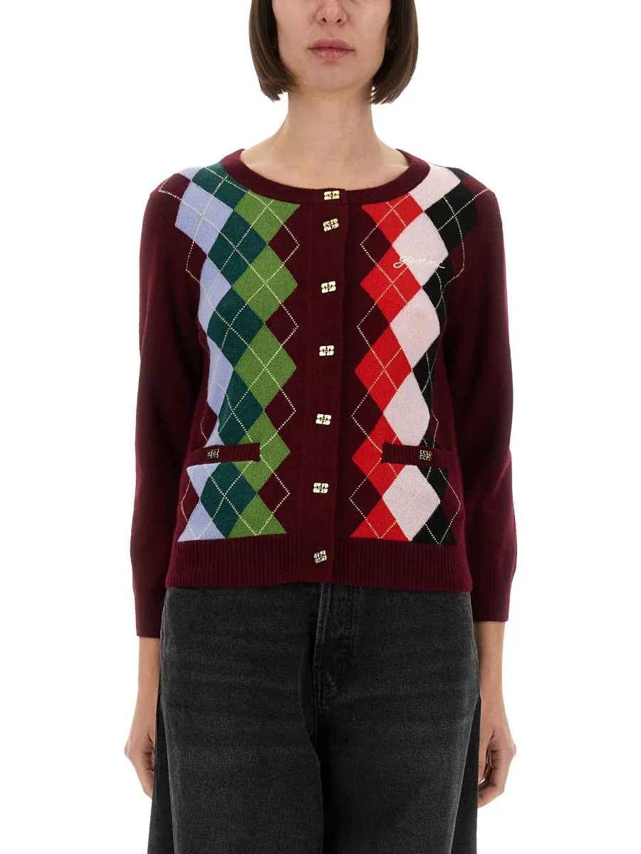 Jacquard Cashmere Cardigan sold by Wanan Luxury