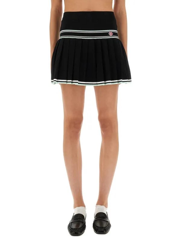 Pleated Viscose Miniskirt made by Wanan Luxury