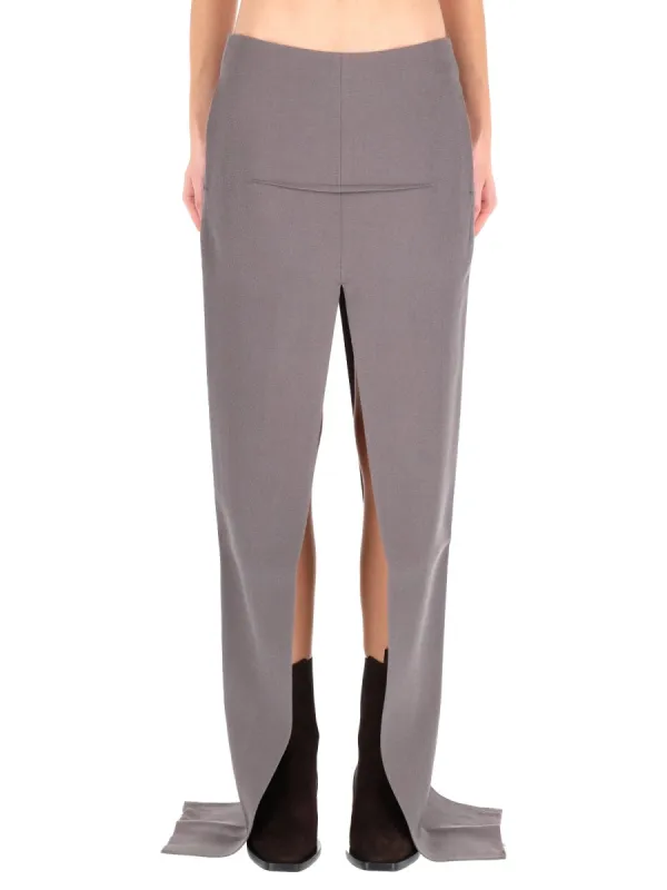 Long Skirt With Center Slits sold by Wanan Luxury