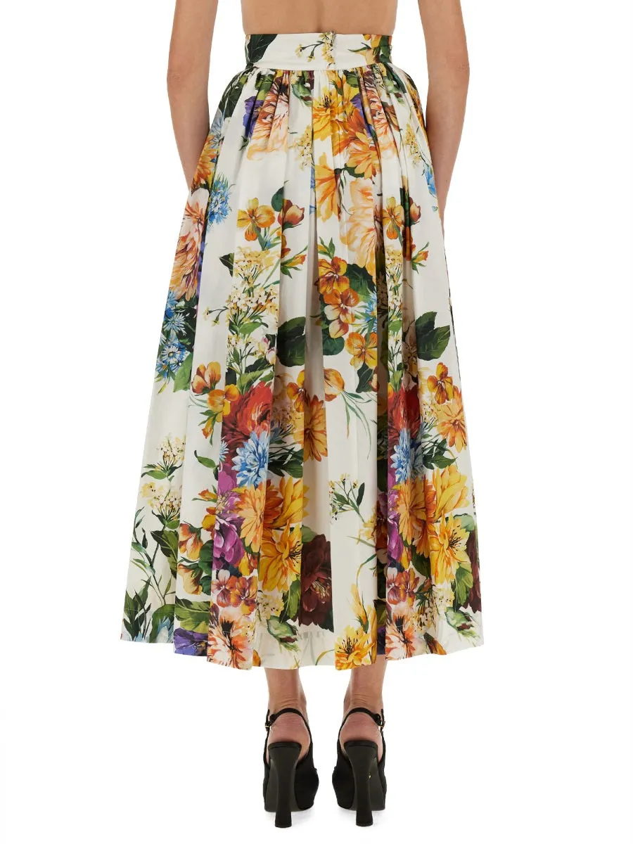 Flower Bouquet Print Skirt sold by Wanan Luxury product image thumbnail 3