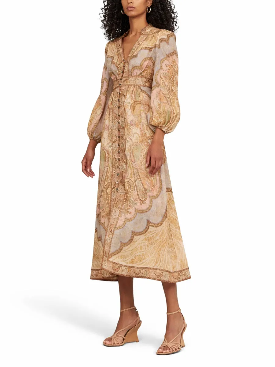 "Wanderlust" Low-Cut Midi Dress sold by Wanan Luxury product image thumbnail 2