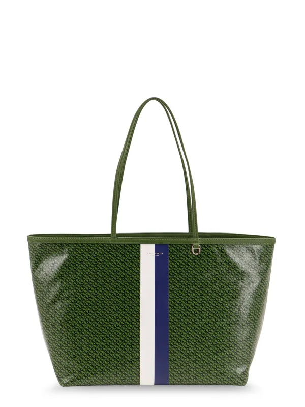 Coated Canvas The Racer Tote Shoulder Bag With All-Over Logo sold by Wanan Luxury