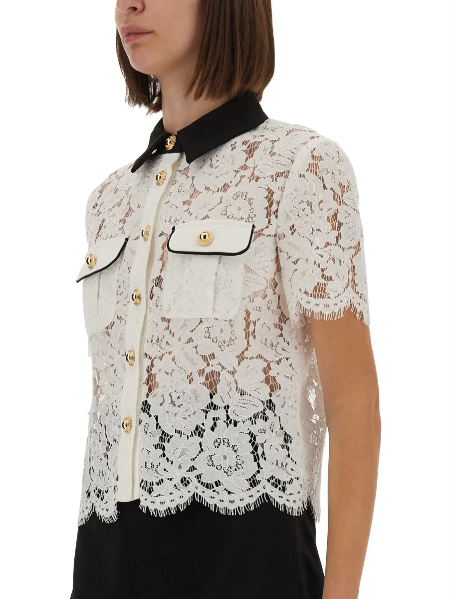 Lace Top With Collar sold by Wanan Luxury product image thumbnail 4