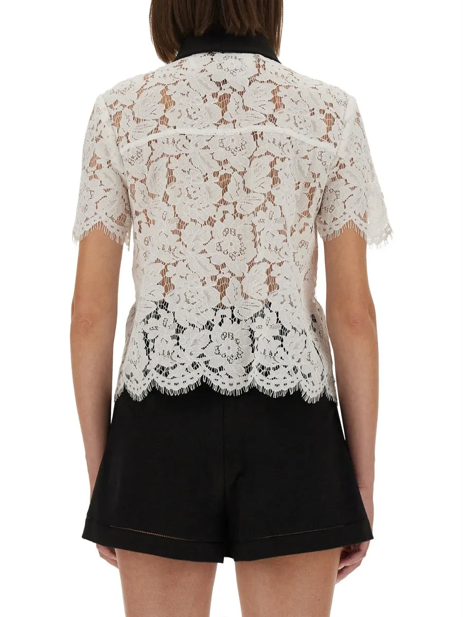 Lace Top With Collar sold by Wanan Luxury product image thumbnail 3