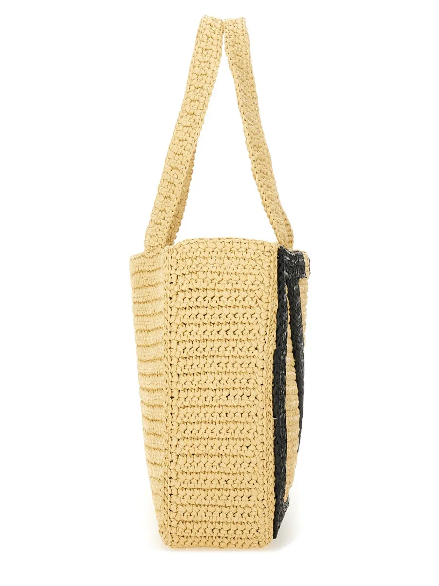 "Viva Superstar" Large Raffia Shopping Bag sold by Wanan Luxury product image thumbnail 3