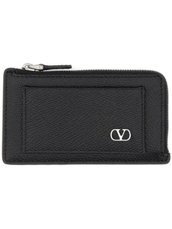 "Vlogo Signature" Leather Coin Purse sold by Wanan Luxury