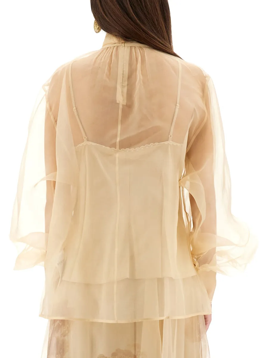 "Memento" Organza Blouse sold by Wanan Luxury product image thumbnail 3