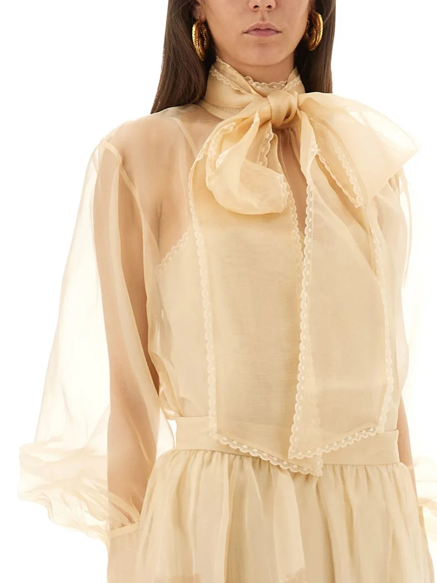 "Memento" Organza Blouse sold by Wanan Luxury product image thumbnail 4