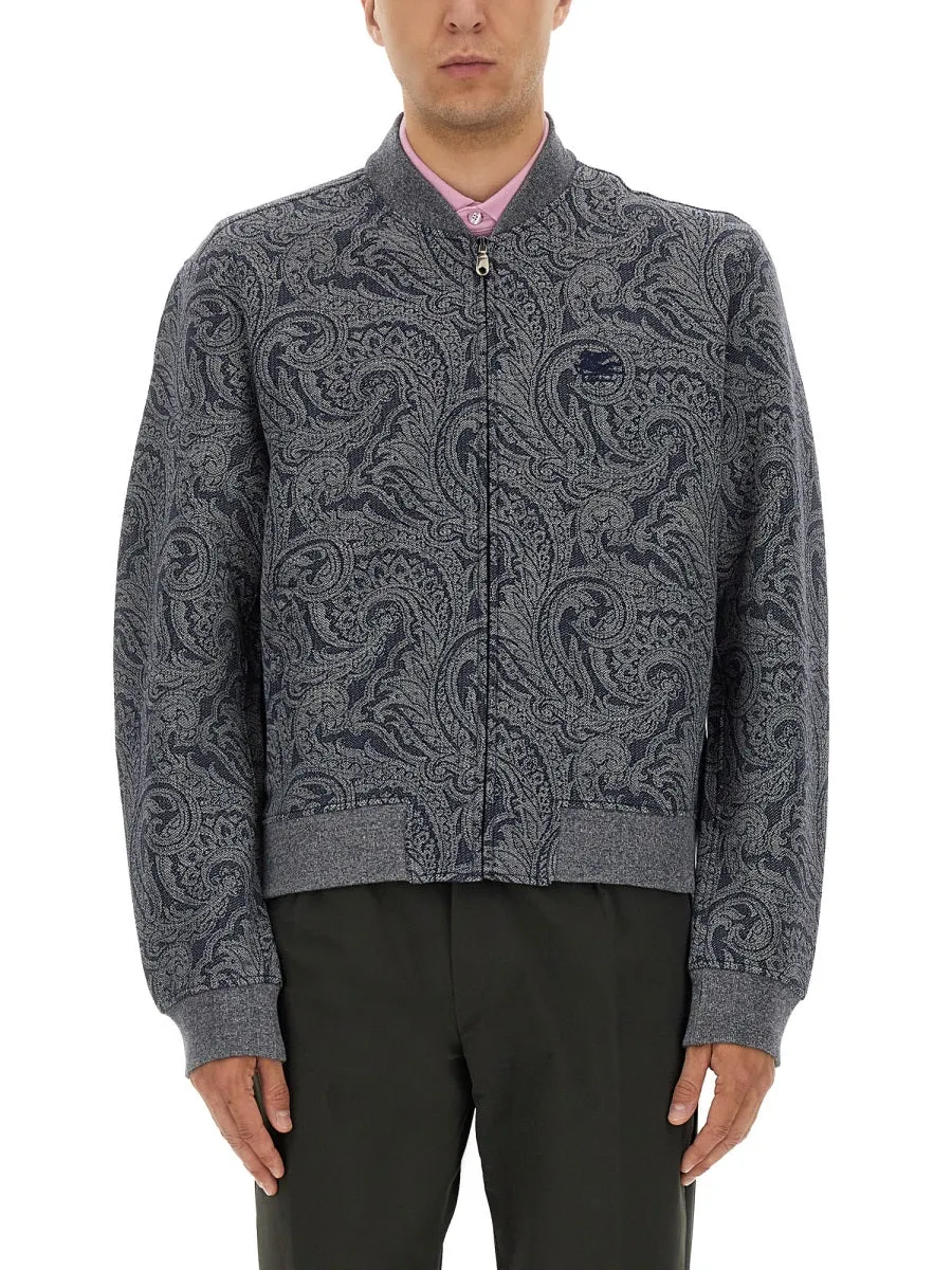 Jacquard Bomber Jacket With Logo sold by Wanan Luxury
