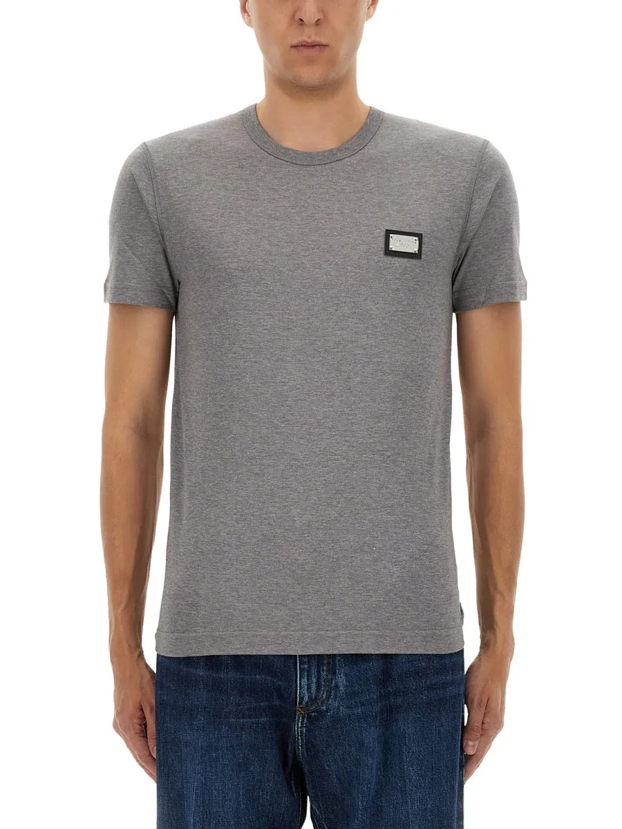 Cotton T-Shirt With Logo Plaque sold by Wanan Luxury