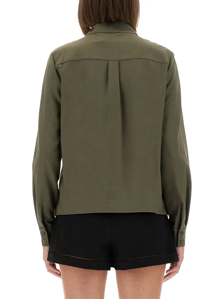 Twill Shirt With Bow sold by Wanan Luxury product image thumbnail 3