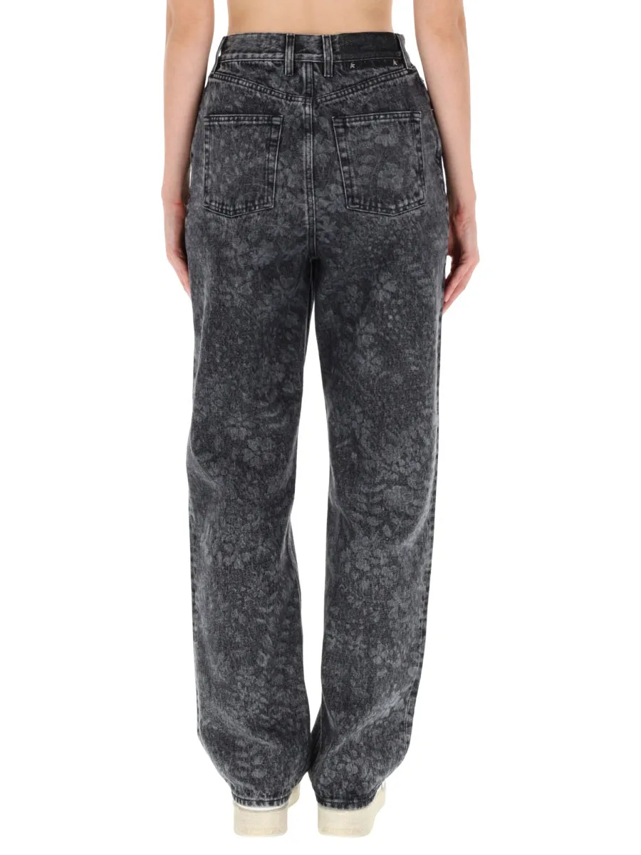 Jeans With Floral Pattern sold by Wanan Luxury product image thumbnail 4