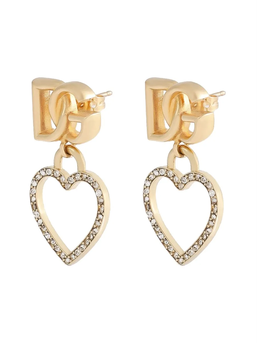 Stud Earrings With Hearts And Logo sold by Wanan Luxury product image thumbnail 2