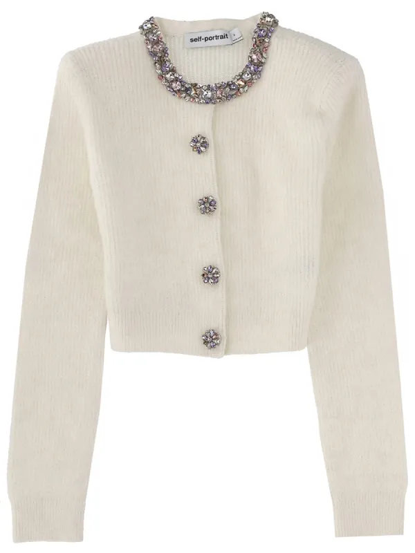 Cardigan With "Diamanté" Detail sold by Wanan Luxury