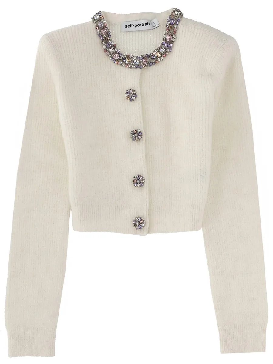 Cardigan With "Diamanté" Detail sold by Wanan Luxury