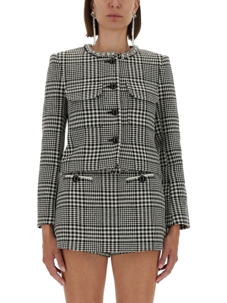 Houndstooth Jacket With Crystals sold by Wanan Luxury