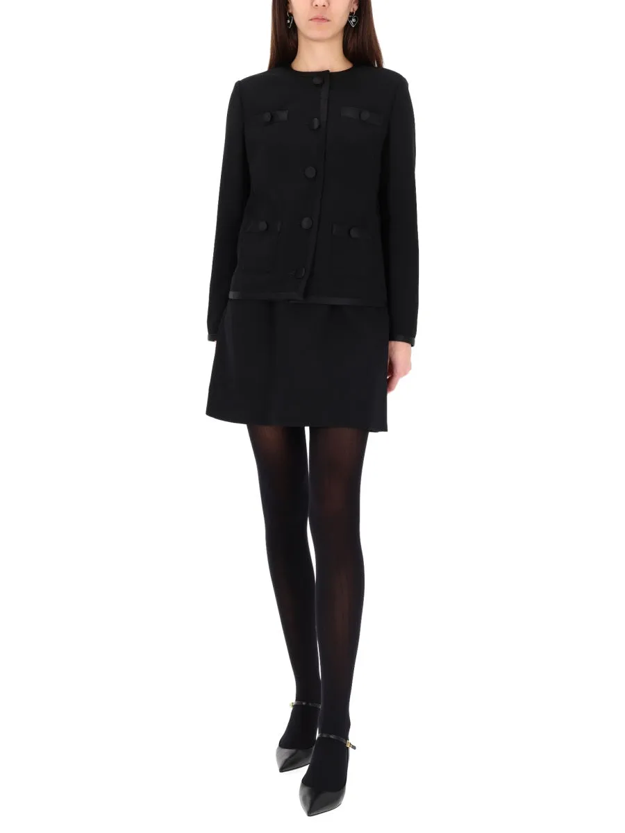 Double Crepe Single-Breasted Jacket sold by Wanan Luxury product image thumbnail 2