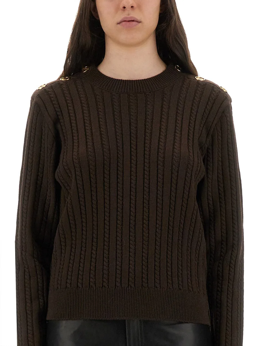 Wool Sweater With Button Detail sold by Wanan Luxury product image thumbnail 4