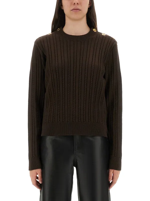 Wool Sweater With Button Detail made by Golden Goose