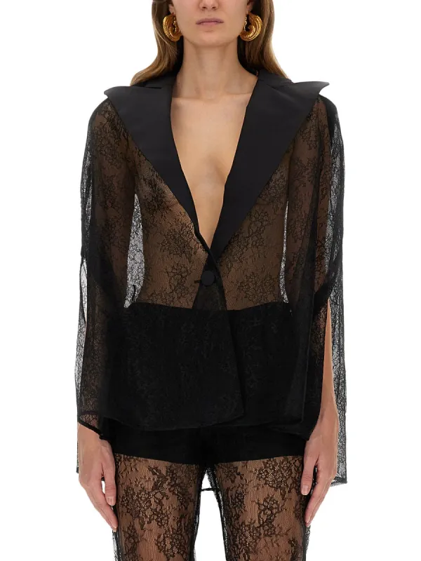 Blazer-Inspired Lace Cape made by Nina Ricci