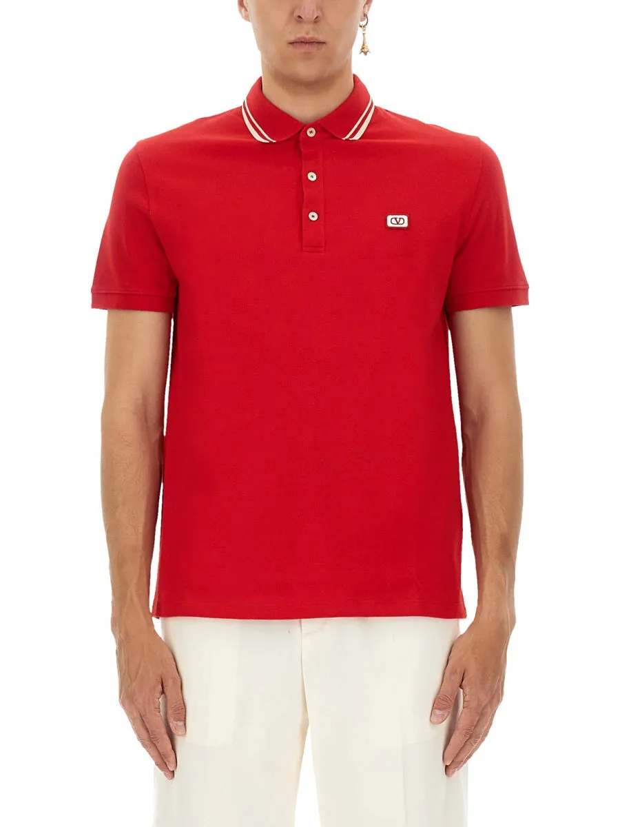 Polo Shirt With Signature Vlogo sold by Wanan Luxury