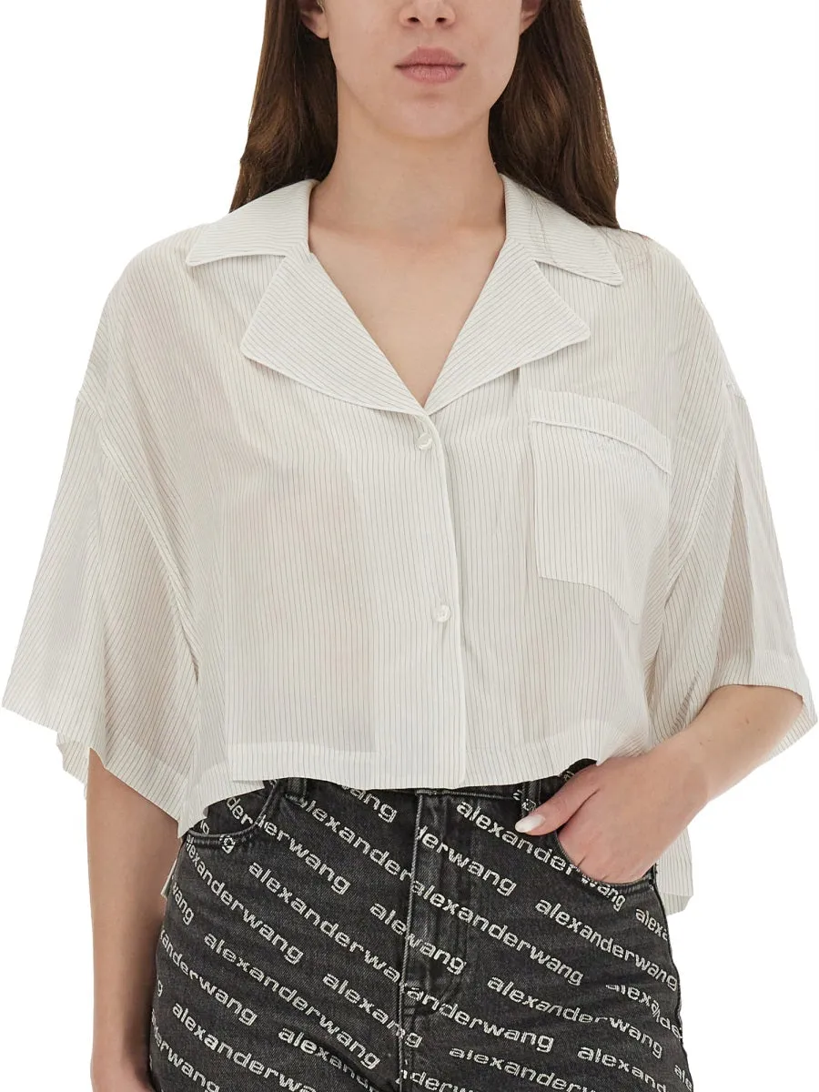 Striped Shirt With Embroidered Logo sold by Wanan Luxury product image thumbnail 4
